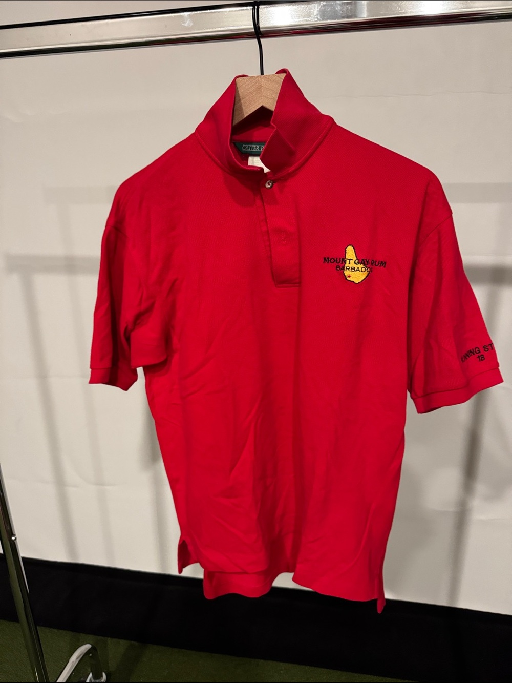 Mount Gay Rum Embroidered Red Polo